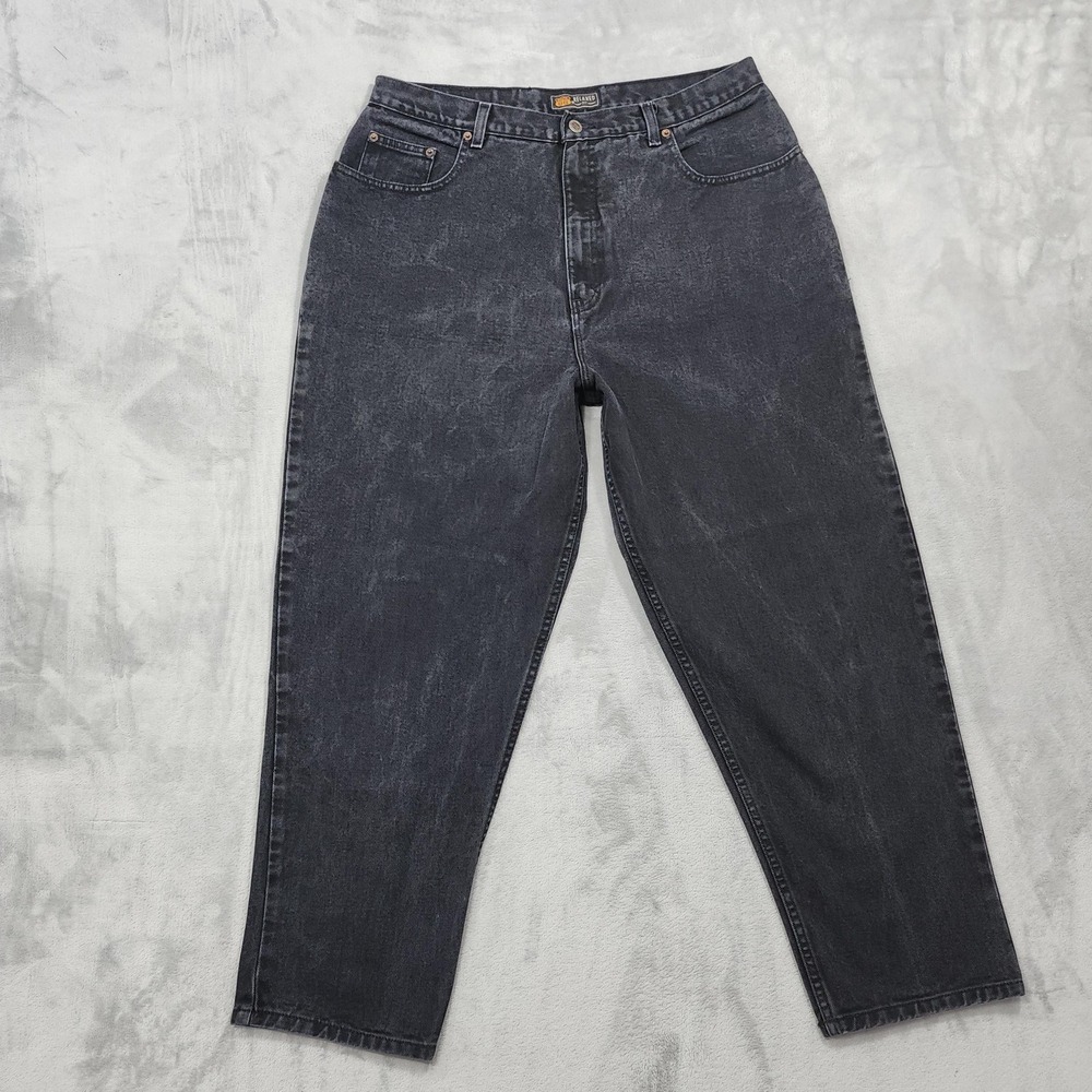 Vintage Route 66 Jeans Womens 20W Black High Rise Relaxed Tapered Denim Mom